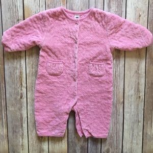 GAP NB-3M Pink Quilted Snow Suit